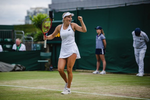 Udvardy Luca csalódottan zárta a döntőt, de mégis boldogan tekint vissza az egész wimbledoni tornára Fotó: Daniel Kopatsch / ITF